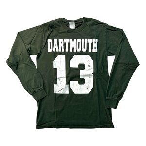 Vintage Dartmouth University T-Shirt Tee Long Sleeve Small Gildan Green College